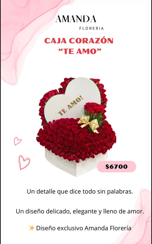 Caja de corazón te amo