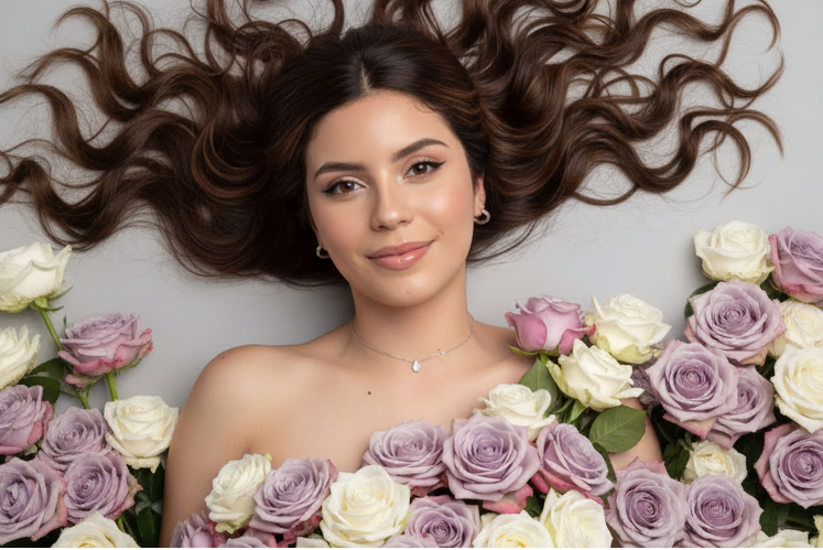 Banner horizontal con rosas